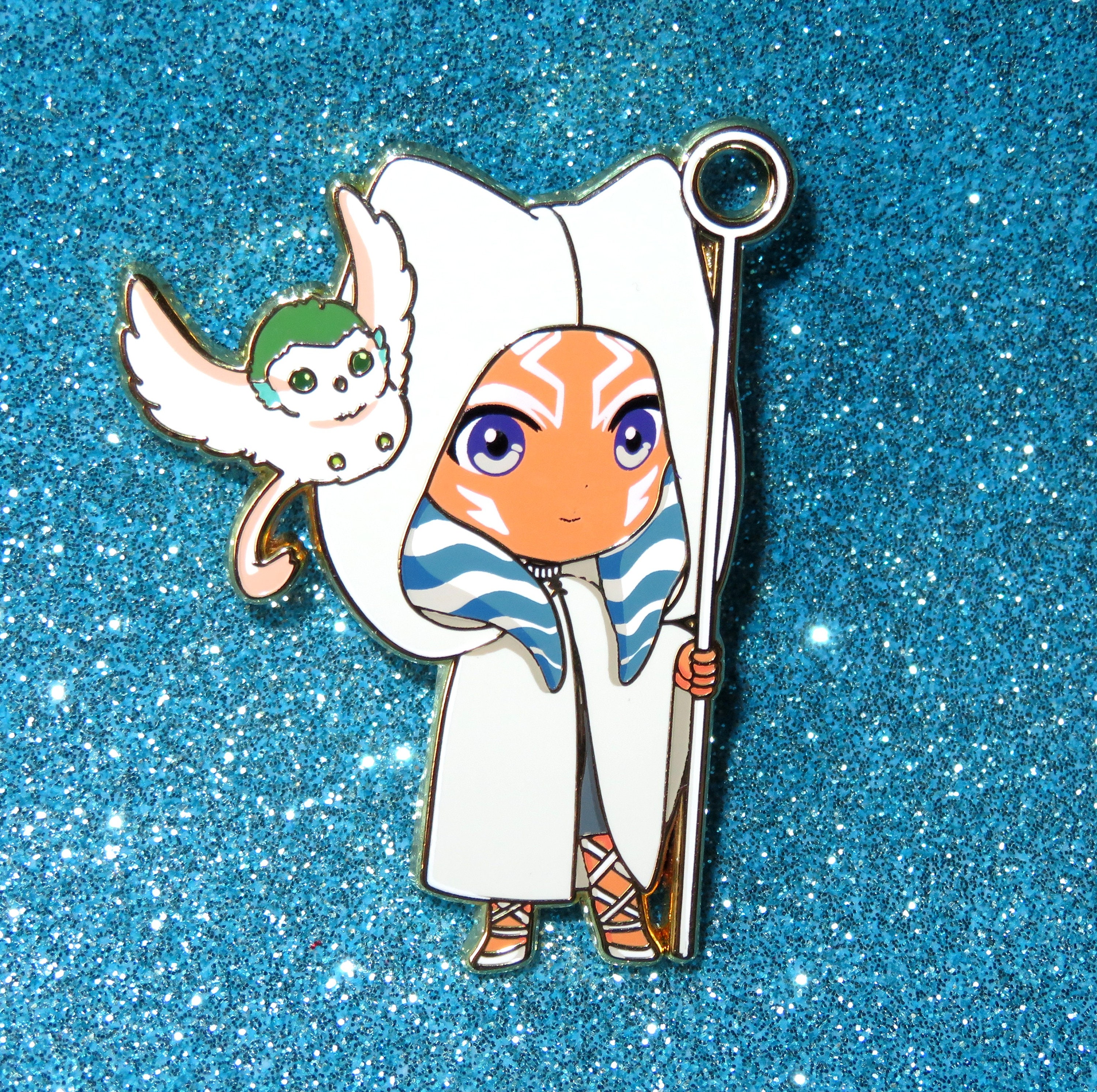 Star Wars Ahsoka Tano 22-inch Lanyard With Rubber Charm And Clear