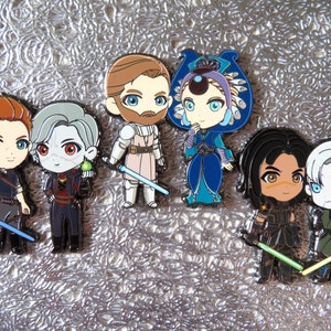OBITIN Merrin Cal Kestis Obi-Wan Kenobi Satine Quinlan Vos Asajj Ventress Star Wars Jedi: Survivor Fantasy pin LE 30 @junchan_nyan_art