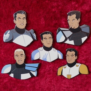 Star Wars Clone Wars Commander Cody Captain Rex ARC Trooper Fives Domino Squad Echo Wolfpack Wolffe Codex Fantasy spilla LE 30 di @_bunnysan_