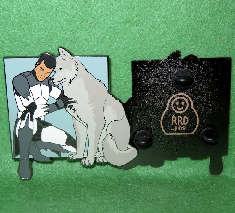 Star Wars Clone Wars Commander Wolffe and Wolf The Wolfpack squad Fantasy pin 6 cm LE 30 @comradewolfe image 5