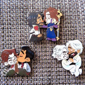 IN HAND Cute JAYVIC Arcane beloved Jayce and Victor chibis from different stages of League of Legends Fantasy pin Art @lyovpple