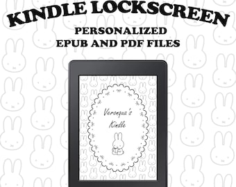 Pantalla de bloqueo personalizada de Miffy para Kindle / Protector de pantalla personalizado para eBook / Diseño de portada para Kindle / Digital