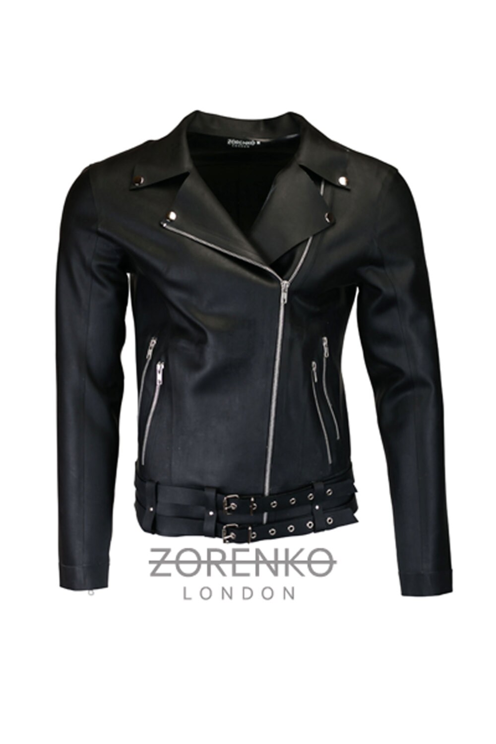 Image of Matte Latex Men's Biker Jacket