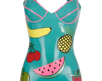 TROPICANA Latex Bodysuit Playsuit
