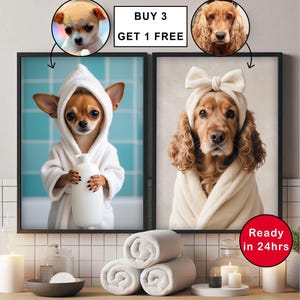 Personalized Pet Portrait – Cute Digital Pet Art in Costumes – Dog & Cat Custom Illustration – Printable Wall Art – Pet Lover Gift
