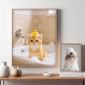 Custom Pet Portrait: Funny Bath Time Digital Art (Digital Download)