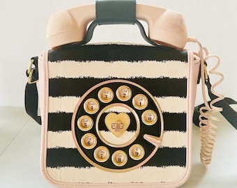Betsey Johnson Telephone Crossbody Purse / Novelty Bags / Phone Purse / kitsch Purse