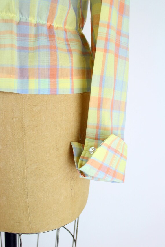 70s Plaid Wrangler Shirt / 1970s Western Shirt / … - image 6