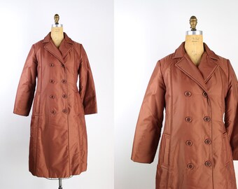 70s Brown Millers Coat / Vintage Light Puffer / Brown Puffer Coat / Puffy Coat /  1970s /