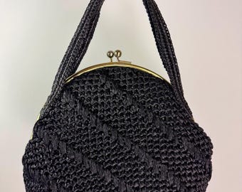 Vintage Coach Ergo Zip Hobo Shoulder Bag Navy Blue / Coach