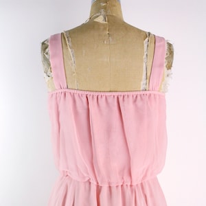 70s Pink Flowy Dress / Pink Midi Dress / Pink Party Maxi Dress / Pink Rose Dress / Pink Wedding Dress / Vintage Cocktail Dress Size M/L image 7