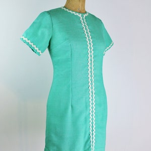 60s Mint Green Mod Mini Dress / Size S/M image 7