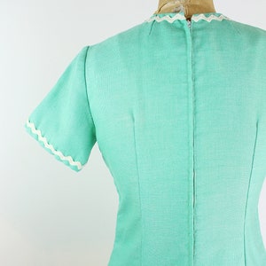 60s Mint Green Mod Mini Dress / Size S/M image 6