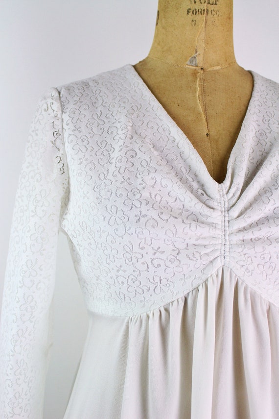 70s Boho Wedding Dress / Vintage Wedding Dress / … - image 7
