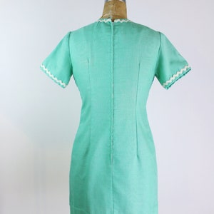 60s Mint Green Mod Mini Dress / Size S/M image 5