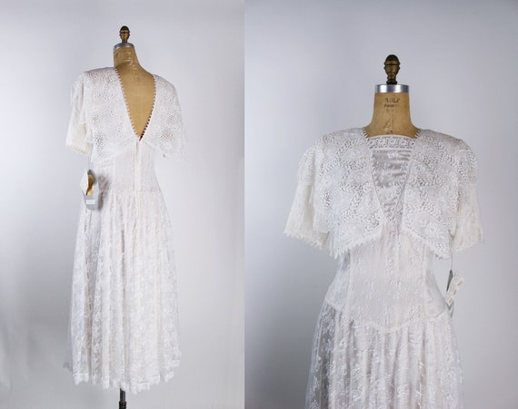 70 Jessica McClintock Wedding Lace Dress / Gunne S