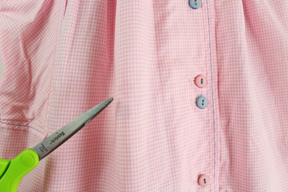 50s Plaid Pink Barbie Summer Dress / MCM / Vintag… - image 9