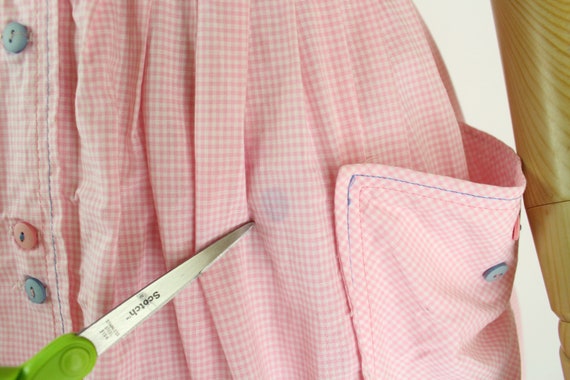 50s Plaid Pink Barbie Summer Dress / MCM / Vintag… - image 4