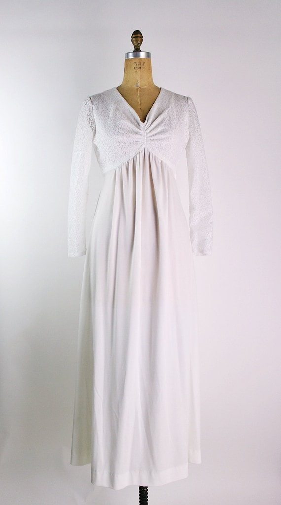 70s Boho Wedding Dress / Vintage Wedding Dress / … - image 9