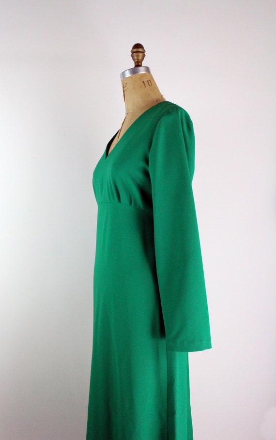 Robe verte groovy vagues style années 70
