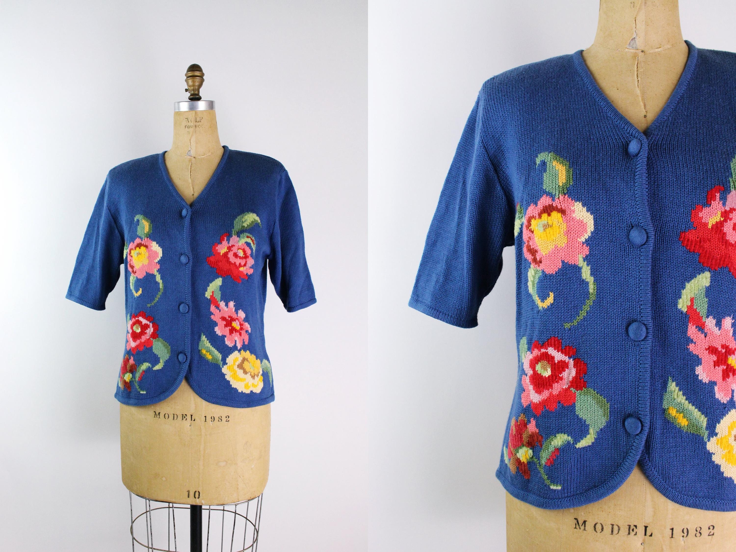 90s Floral Sweater - Etsy 90s Floral Sweater - Etsy