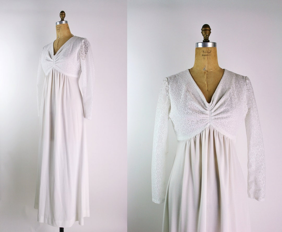 70s Boho Wedding Dress / Vintage Wedding Dress / 1970s / Bohemian ...