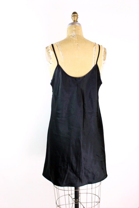 80s Black Heart Mini Slip Dress / Hearts cut out … - image 3