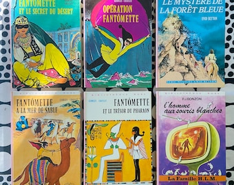 Vintage Collection of Fantomette Books / George Chaulet/ Hachette / french Books