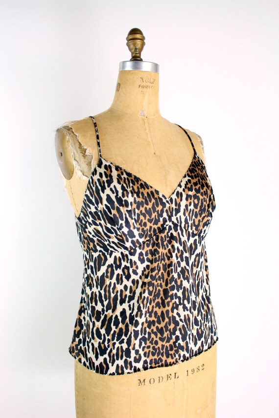70s Vanity fair Leopard Camisole / 80s Lingerie /… - image 3