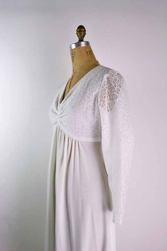 70s Boho Wedding Dress / Vintage Wedding Dress / … - image 4