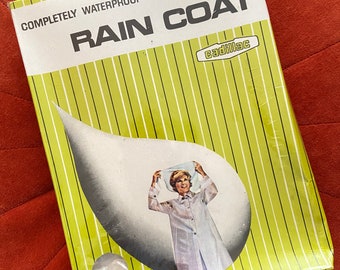 60s Deadstock Clear Raincoat / Waterproof Raincoat / Size S/M