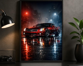 Cadillac XLR-V Poster, 2006 Luxury Car Wall Art, Automotive Print for Garage Office Decor