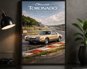 1966 Oldsmobile Toronado Poster, Classic American Car Wall Art, Vintage Automotive Print