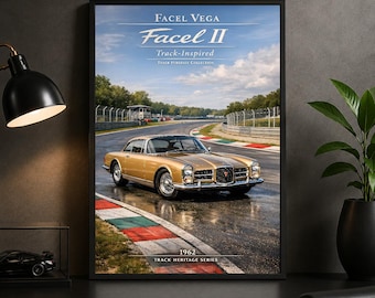 1962 Facel Vega Facel II Poster – Classic French GT Car Wall Art Print