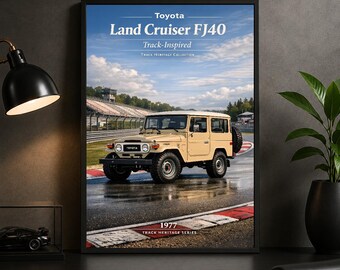 1977 Toyota Land Cruiser FJ40 Poster – Classic Off Road 4x4 Wall Art Print