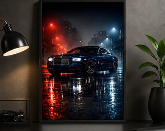 Rolls-Royce Wraith 2015 Poster – Luxury GT Car Wall Art Print