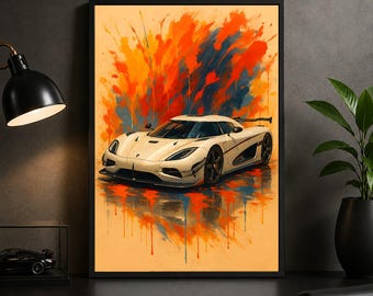 Koenigsegg Agera RS 2017 Poster – Swedish Hypercar Wall Art Print