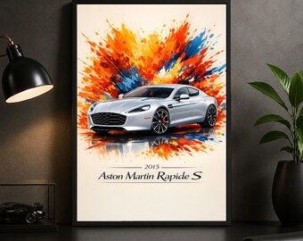 2015 Aston Martin Rapide S Poster, Luxury Car Wall Art (Digital Download)