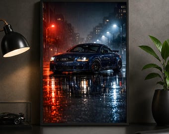 Audi TT quattro Sport Mk1 Poster, 2005 Sports Car Wall Art Print
