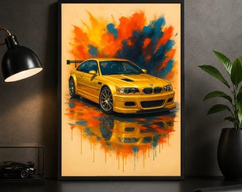 BMW M3 GTR E46 2001 Poster – Racing Legends Car Wall Art Print