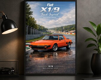 1978 Fiat X1/9 Poster – Classic Italian Sports Car Wall Art Print