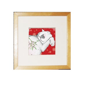 No.5 A Christmas Kiss English Bull Terrier Card Set of 5 image 6
