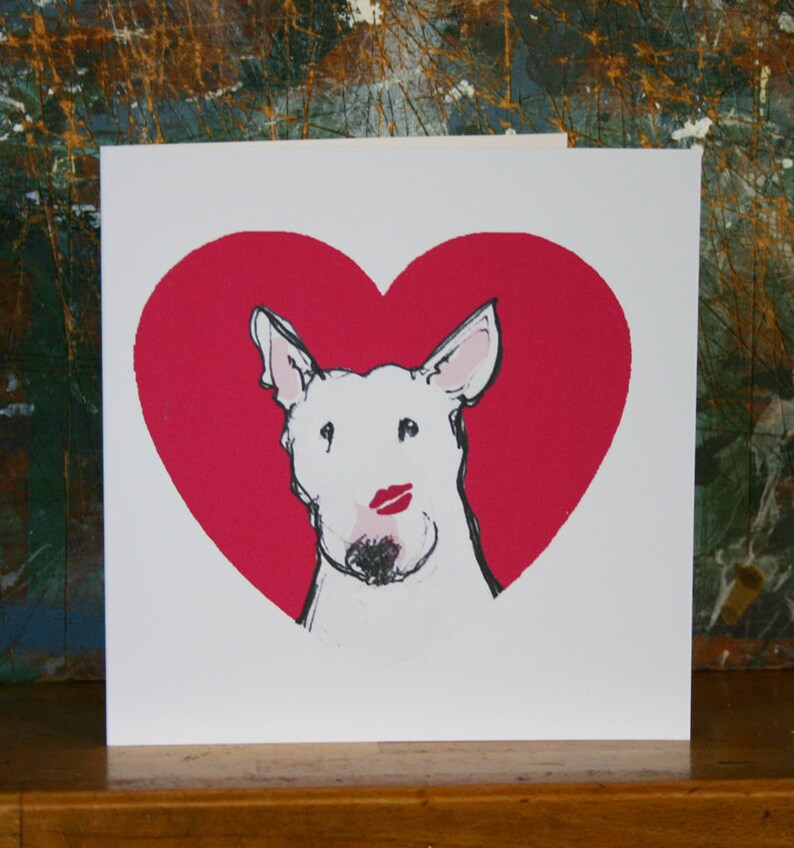 Bull Terrier Valentine Card my Funny Valentine Etsy