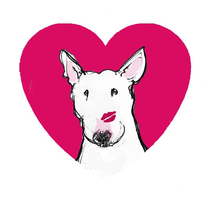 Bull Terrier Valentine Card my Funny Valentine Etsy UK