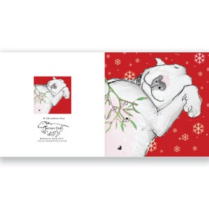 No.5 A Christmas Kiss English Bull Terrier Card Set of 5 image 2