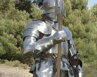18-Gauge Steel Knight Armor Suit | Full Medieval Cosplay Costume, Wearable Armor Set