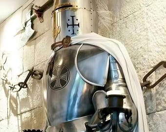 Full Size Templar Knight Suit of Armor - Medieval Solid Steel