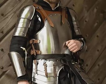 Medieval Greek Armour Suit | Knight Brown Mercenary Steel Armor | LARP Collectible & Display Costume