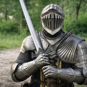 Handmade Medieval Knight full Armor Suit – Dark Soul Inspired LARP & Cosplay Armor image 7