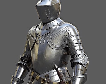 Wearable Medieval Knight Armor Suit | 18 Gauge Steel, Full Body Combat Armor